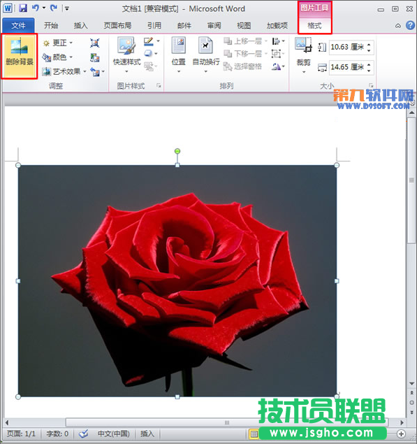 如何在Word中将图片的背景抠走 三联