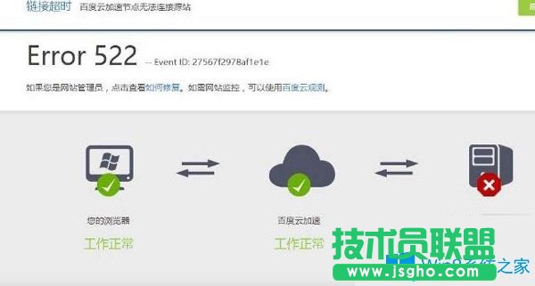 Win7系统中打开网页提示Error 522怎么办？